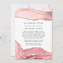 Lista de Convidados de Casamento Reduzida Blush e
