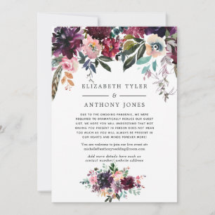 Anúncio Lista de Convidados de Casamento Reduzida com Vinh