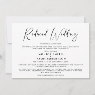 Anúncio Lista de Convidados de Casamento Reduzida Elegante