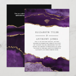 Anúncio Lista de Convidados de Casamento Reduzida Purple a