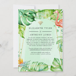 Anúncio Lista de Convidados de Casamento Virtual Tropical 