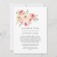 Lista de Convidados Reduzida com Floral Pastel Ros