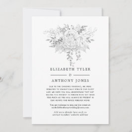 Anúncio Lista de Convidados Reduzida de Rosas Vintage Prat