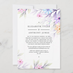 Anúncio Lista de Convidados Reduzida Floral Aquarela Paste