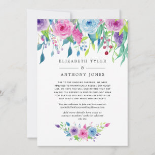 Anúncio Lista de Convidados Reduzida Floral de Combinação