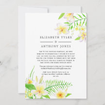 Lista de Convidados Reduzida Frangipani Aquarela E