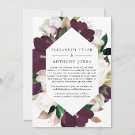 Anúncio Lista de Convidados Reduzida para Casamento com Fl
