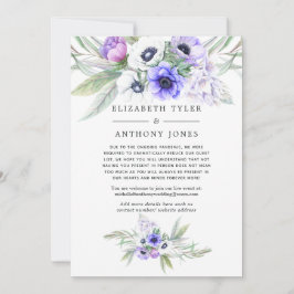 Anúncio Lista de Convidados Reduzida Pastel Violeta Floral