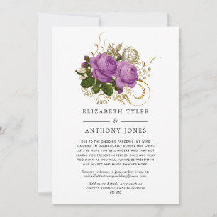 Anúncio Lista de Convidados Reduzidos de Quic Roxo e Doura