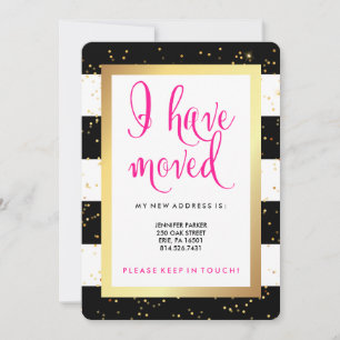 Anúncio Listras e ouro preto e branco   que eu me movi