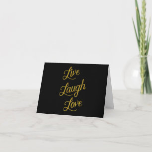 Anúncio Live Laugh Love Gold Faux Glitter Metallic Sequins