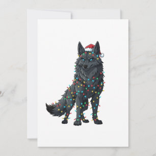 Anúncio Lobo Gótico Chapéu de Papai Noel Luzes de Natal So