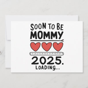 Anúncio Logo Vai Ser Mamãe 2025 Mamãe Carregando Promovida
