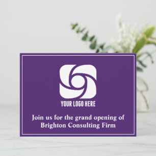 Anúncio Logotipo Personalizado da Empresa Roxo Grande Aber