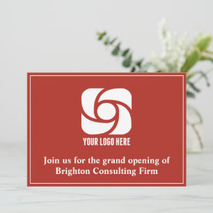 Anúncio Logotipo Personalizado da Empresa Vermelho Grande