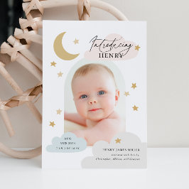 Anúncio Lua Stars Clouds Arch Foto Colorida Nascimento