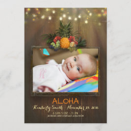Anúncio Luau Pineapple Tropical Newborn Foto de Nascimento