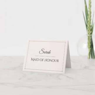 Anúncio Lugar da Dama de Honra | Casamento Elegante