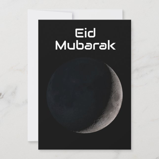 Anúncio Luz da lua Eid Mubarak sobre luz (Frente)