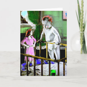 Anúncio Mãe dos anos 40 e seu bebê gigante