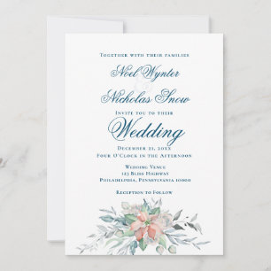 Anúncio Magia de Natal/ Casamento com Buquê de Poinsettia