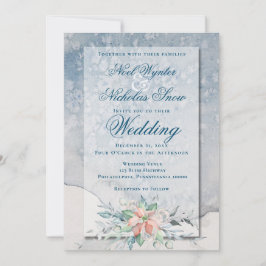 Anúncio Magia de Natal/ Poinsettia em Aquarela Casamento