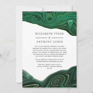 Anúncio Malaquita e Agate Dourado Lista de convidados redu