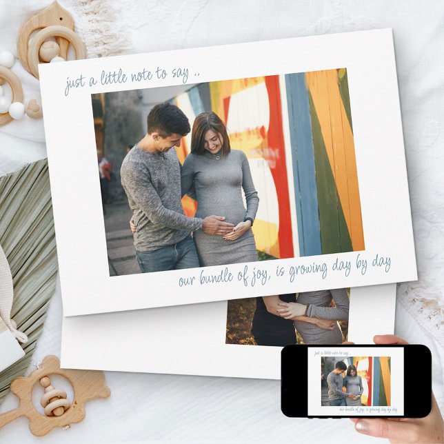 Anúncio Manuscrito Casual 2 Foto Nota para Digitar Gravide (Criador carregado)