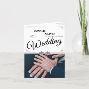 Anúncio Mãos de um Casal de Casamento Gay com Anéis