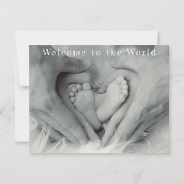 Anúncio Mãos-Pais e Pés-Bebês Bem-vindos ao Mundo (Frente)