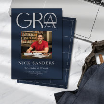 Marinho Azul da Universidade de Graduação de Fotos