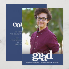 Anúncio Marinho azul, fotografia de graduação ousada, tipo