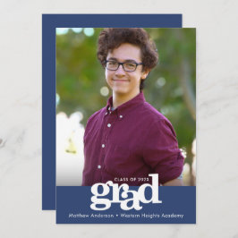 Anúncio Marinho azul, fotografia de graduação ousada, tipo