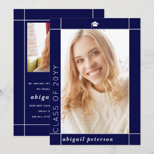 Anúncio Marinho azul moderno Classe de graduação de 2024