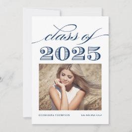 Anúncio Marinho Blue Vintage Classe de Graduação de Foto 2