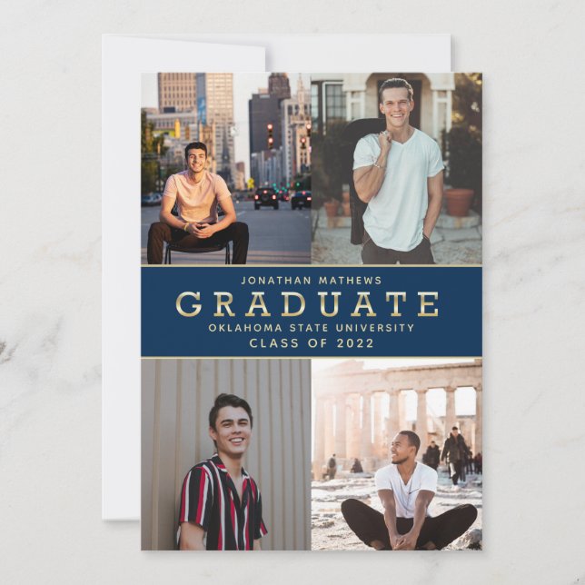 Anúncio Marinho Clássico Moderno - Graduação de Foto Doura (Frente)