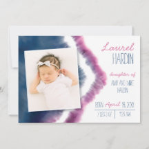 Marinho e Pink Tie Dye Birth