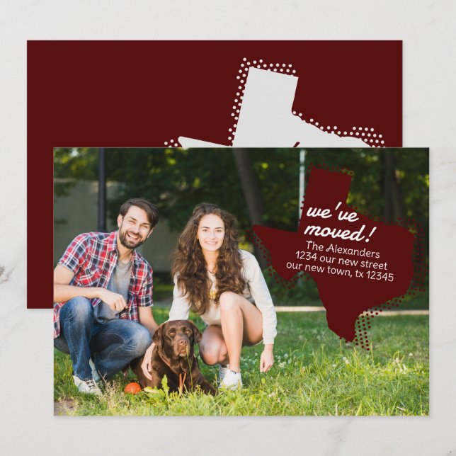 Anúncio Maroon Movimentamos - Texas Movendo-se (Frente/Verso)