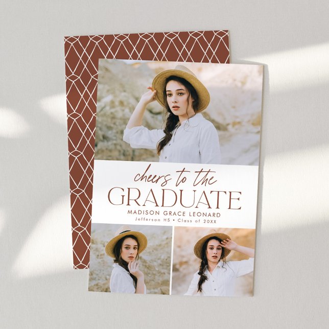 Anúncio Marrom | Saúde ao Formando 3 Graduação de Fotograf (Criador carregado)