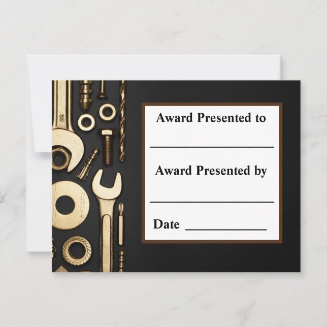 Anúncio Mecânico. Certificado de Reconhecimento. (Frente)