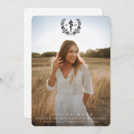 Anúncio Médico Negro de Graduação de Medicina Osteopática