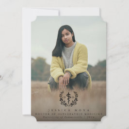 Anúncio Médico Negro de Graduação de Medicina Osteopática