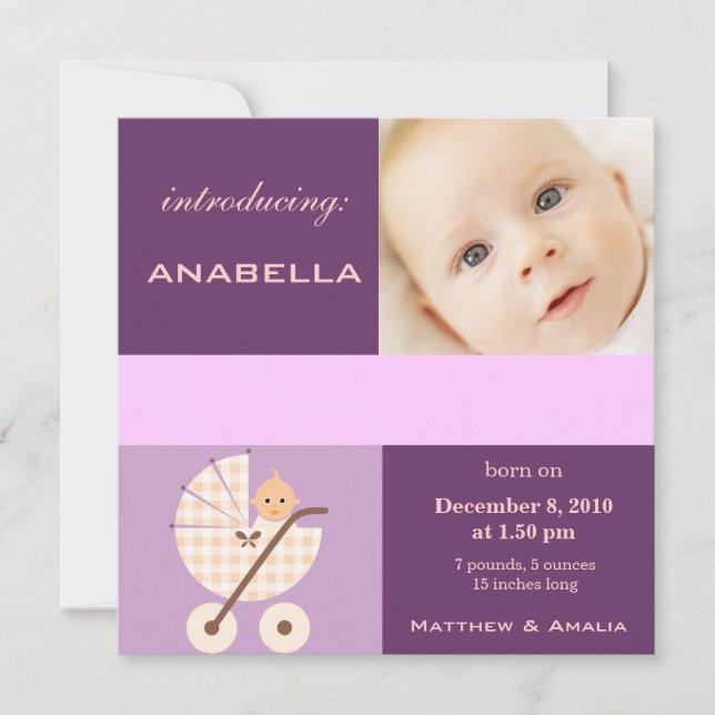 Anúncio Menina do Nascer (Frente)