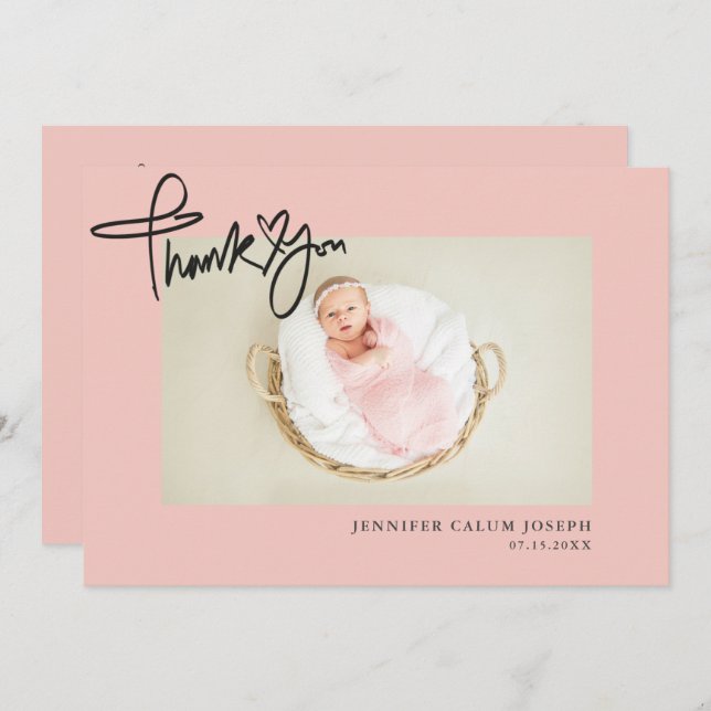 Anúncio Menina Rosa Rosa Fotografada com Script de Coração (Frente/Verso)