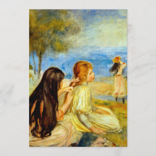 Anúncio Meninas à beira da bela pintura Renoir