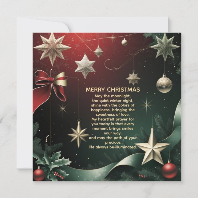 Anúncio Merry Christmas elegant Stars & Festive  (Frente)