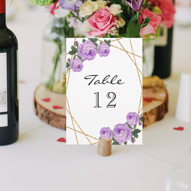 Anúncio Mesa Floral Puro da Geo Geo Glitter Dourada Elegan (Criador carregado)