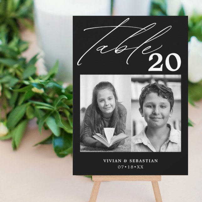 Anúncio Mesa Negra Minimalista Número Dois Imagens (Criador carregado)