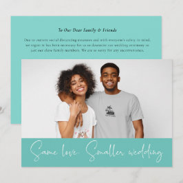Anúncio Mesmo Amor Casamento Menor Reduzir Foto Azul Turqu