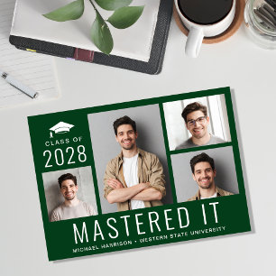 Anúncio Mestrados De Foto De Ti Mastered Graduação Verde